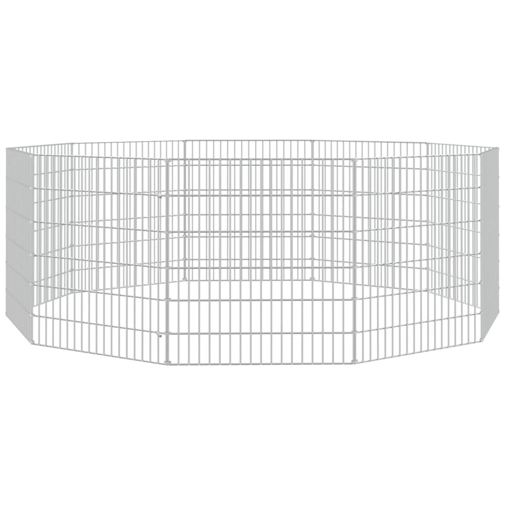 Vidaxl Recinto Animales Corral 10 Paneles Hierro Galvanizado 54x60 Cm_0