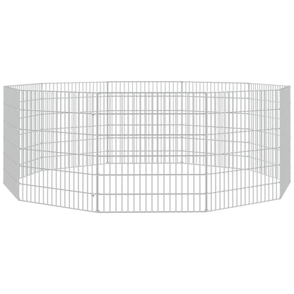 Vidaxl Recinto Animales Corral 10 Paneles Hierro Galvanizado 54x60 Cm_0