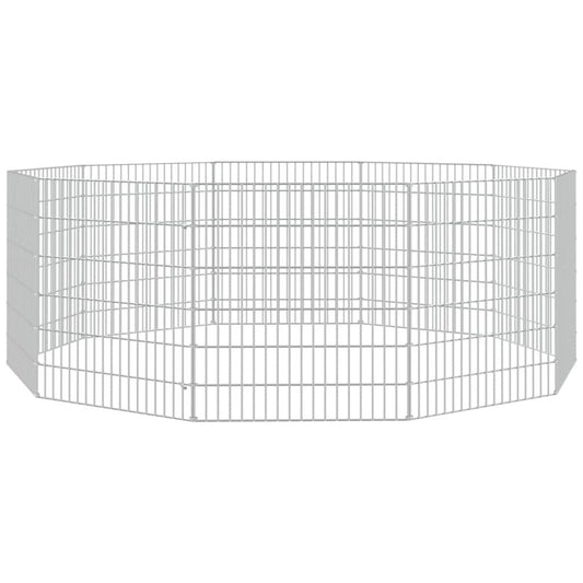 Vidaxl Recinto Animales Corral 10 Paneles Hierro Galvanizado 54x60 Cm_0