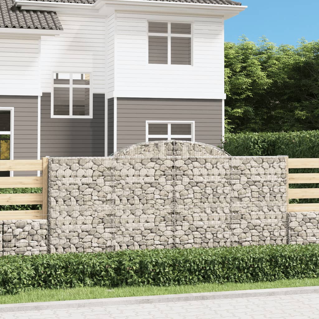 Cestas Gaviones 17 Uds Forma De Arco Hierro 300x50x140/160 Cm_1