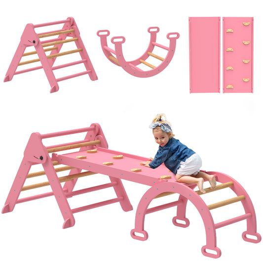 Aiyaplay 7 En 1 Triángulo De Escalada Montessori Con Arco Y Rampa_0