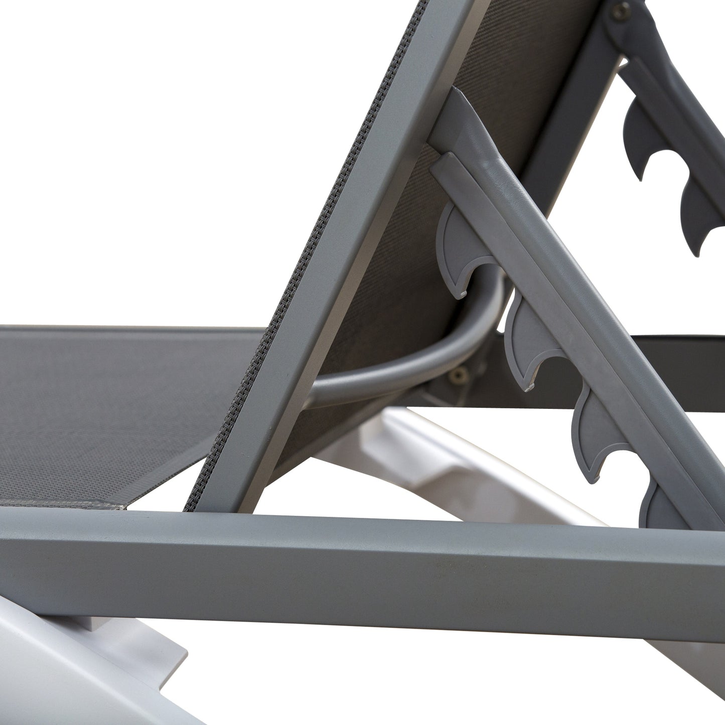 Outsunny Conjunto De 2 Tumbonas Reclinables De Aluminio 170x67,5x95 Cm Gris_4