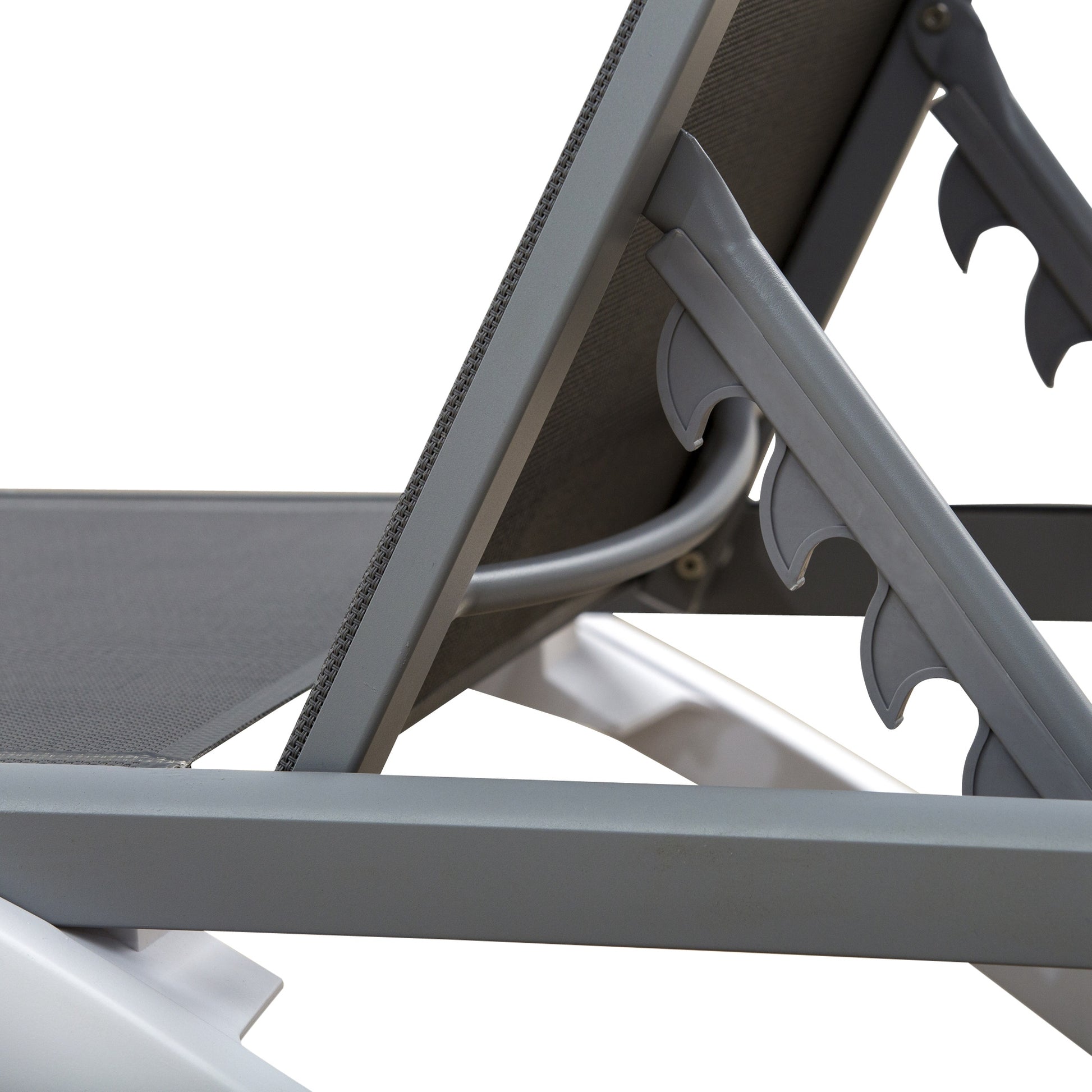 Outsunny Conjunto De 2 Tumbonas Reclinables De Aluminio 170x67,5x95 Cm Gris_4