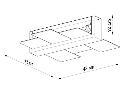 Aplique De Techo De Madera Feniks 2, E27_5