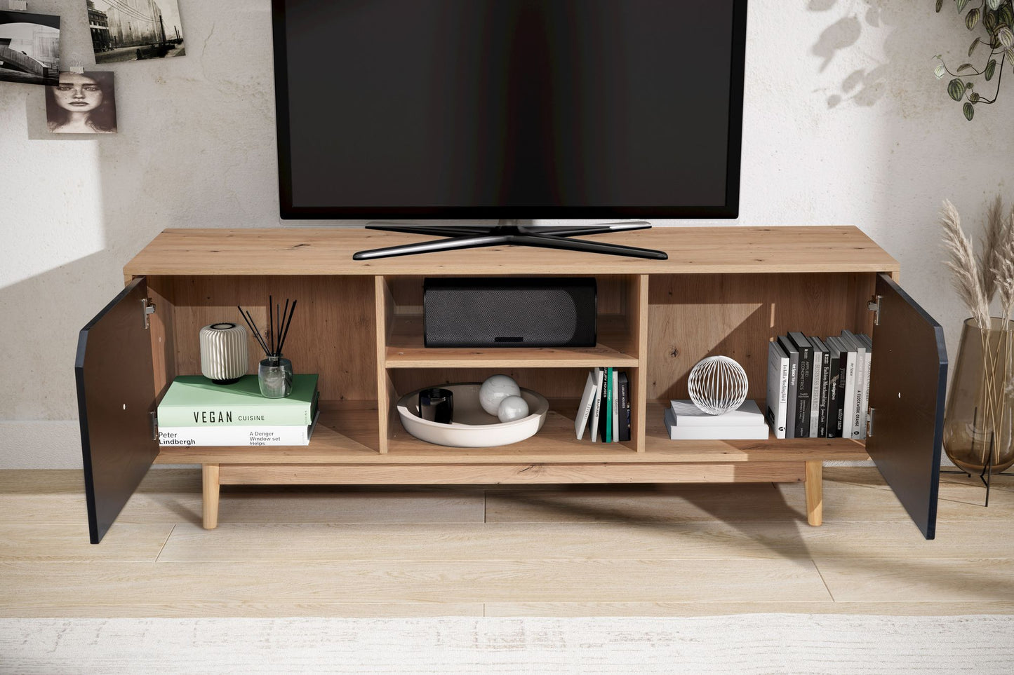 Mueble De Tv Moderno Y Funcional Modelo Wl6.817_4