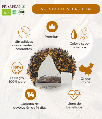 Té Negro Chai Ecológico Pirámides | Calidad | Frisafran 15 Uds_4
