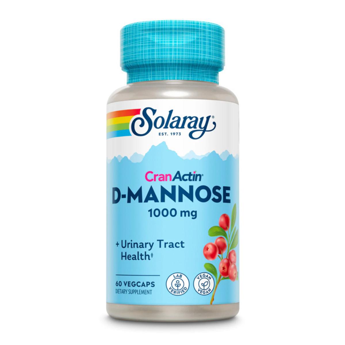 D-MANNOSE+CRANACTIN Complemento alimenticio 60 cápsulas Solaray