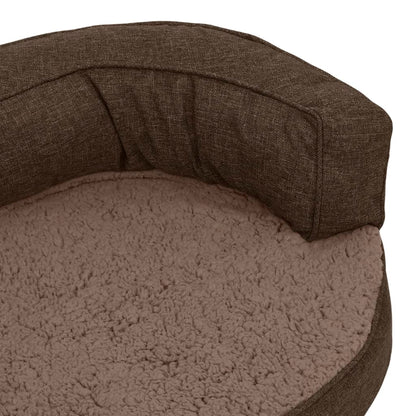 Vidaxl Colchón De Cama De Perro Ergonómico Aspecto Lino Marrón 75x53cm_5
