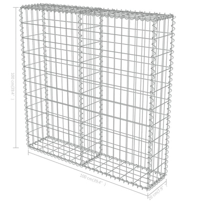 Muro De Gaviones Con Cubiertas Acero Galvanizado 100x20x100 Cm / Vetonek_1