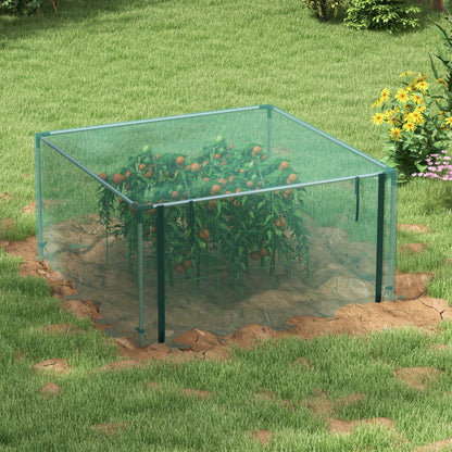 Outsunny Jaula De Cultivo Con Soportes De Acero Puerta 125x125x62,5 Cm Verde_3