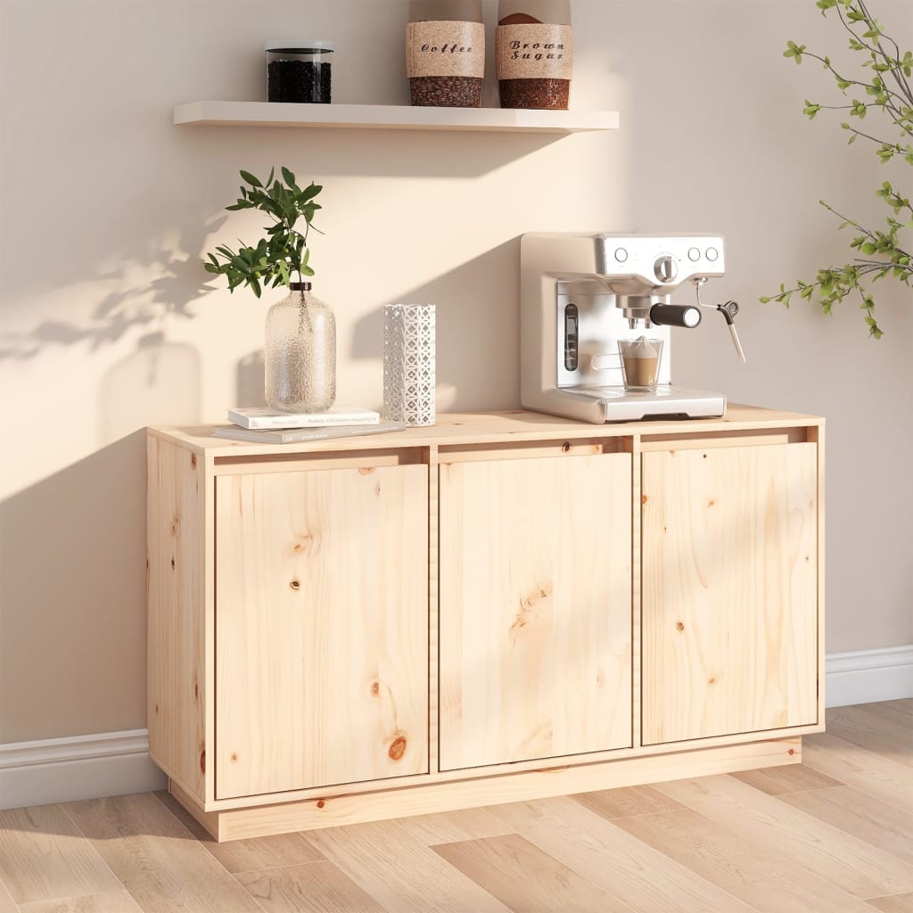 Aparador De Madera Maciza De Pino 111x34x60 Cm / Vetonek_0