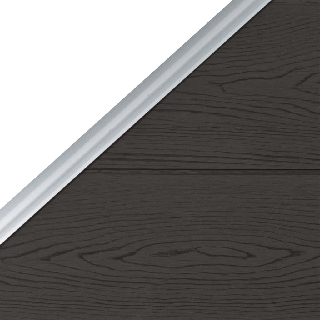 Panel De Valla Wpc Negro 95x(105-180) Cm / Vetonek_4