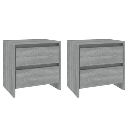 Mesita Noche 2 Uds Madera Ingeniería Gris Sonoma 45x34,5x44,5cm_0
