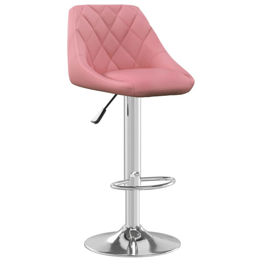 Taburete De Cocina De Terciopelo Rosa_0