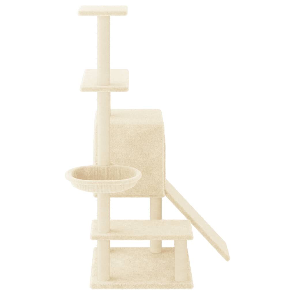 Vidaxl Rascador Para Gatos Con Postes De Sisal Color Crema 130,5 Cm_3