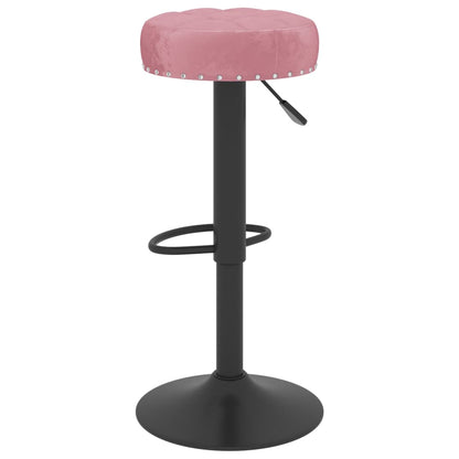 Taburetes De Cocina 2 Unidades Terciopelo Rosa_4