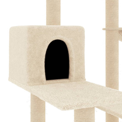 Vidaxl Rascador Para Gatos Con Postes De Sisal Color Crema 82,5 Cm_5