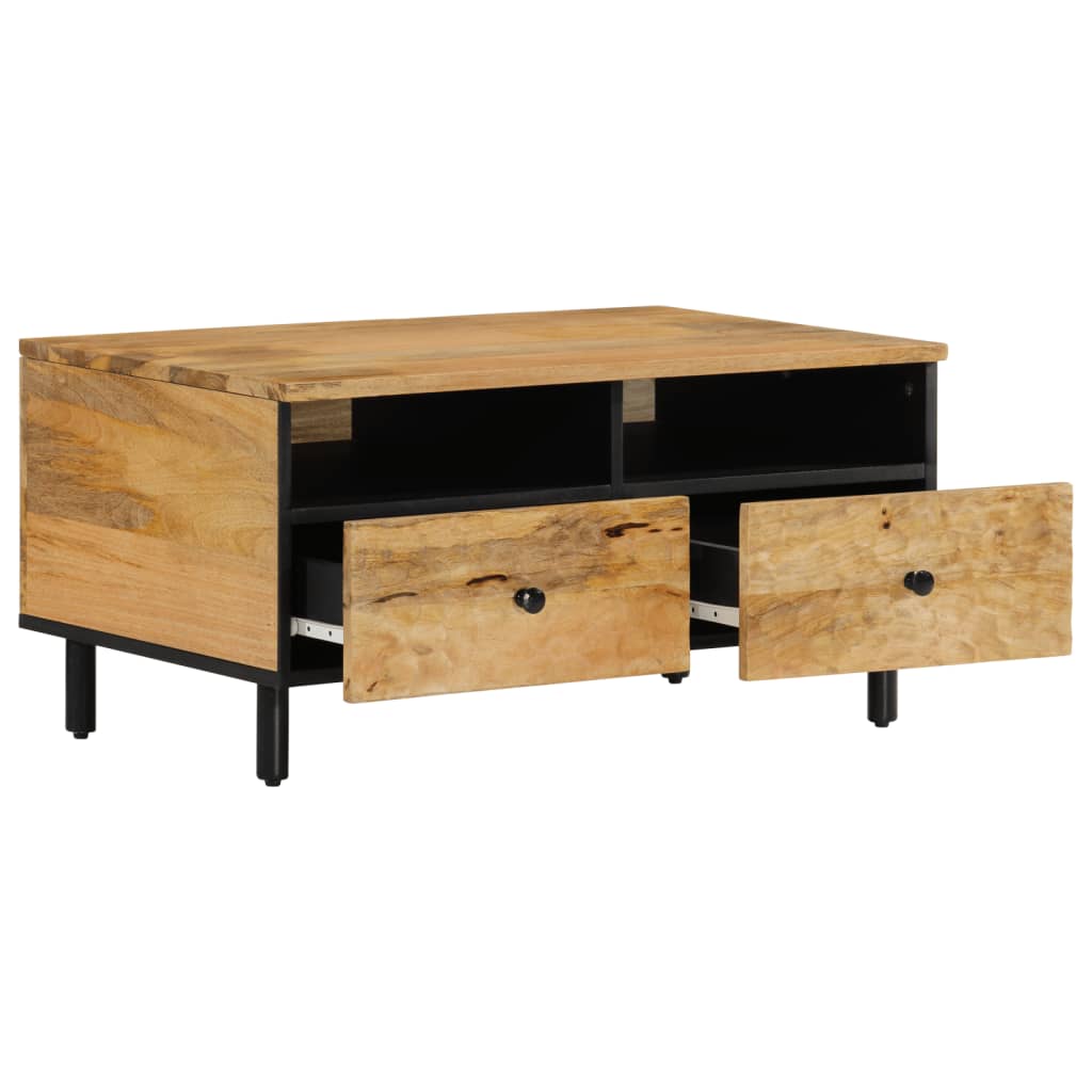 Mesa De Centro De Madera Maciza Mango 80x54x40 Cm_2