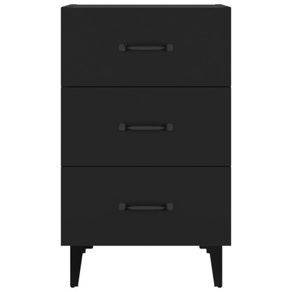 Mesita De Noche Madera De Ingeniería Negro 40x40x66 Cm_1