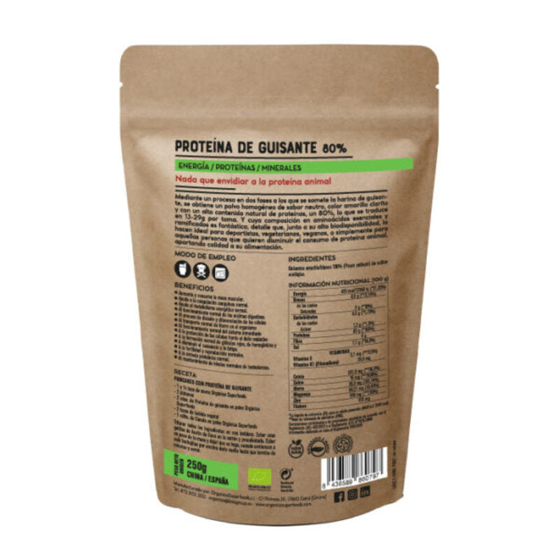 Proteína De Guisante Raw Sin Gluten Bio 250g_1
