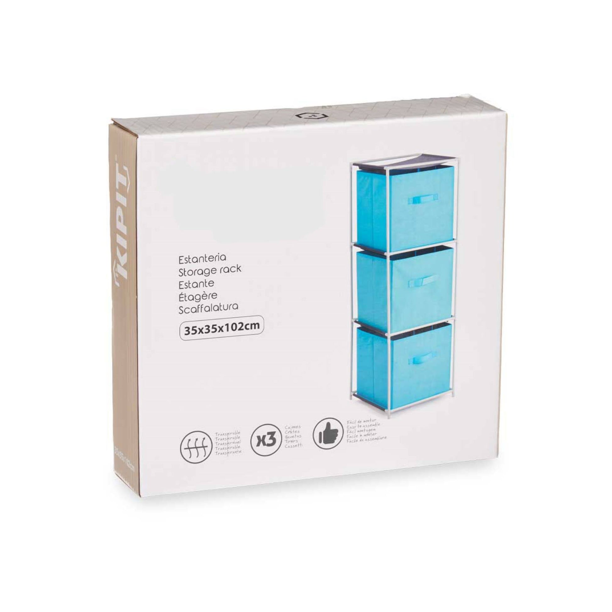 Estantería 3 Cajones Tnt Azul - Colección Kipit_5