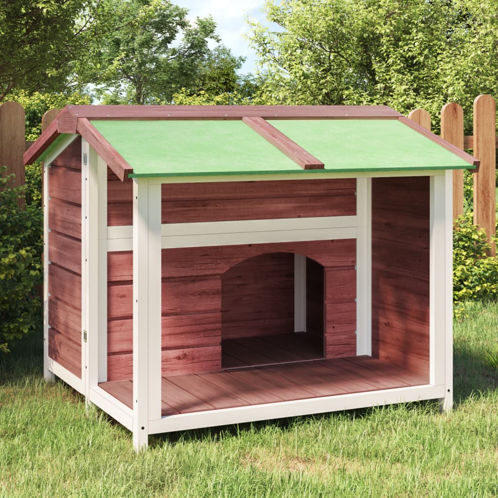Caseta Para Perros Madera Maciza De Pino Moca 96x87x80,5 Cm_1