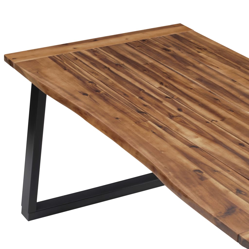 Mesa De Comedor Madera Maciza De Acacia 180x90 Cm_2