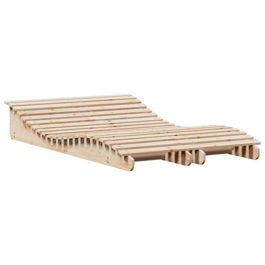 Tumbonas De Madera Maciza De Pino 2 Unidades 205x60x31,5 Cm / Vetonek_0