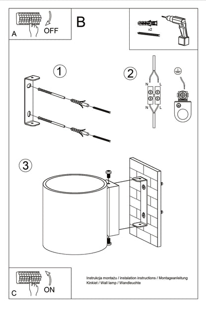Aplique De Pared Orbis 1 Gris, G9_2