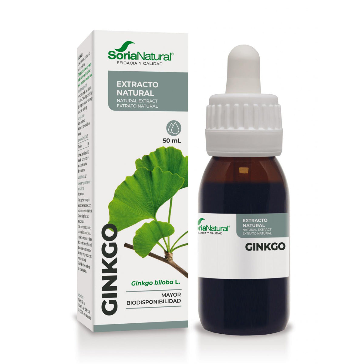 Pack 3x Extracto de Ginkgo Biloba Soria Natural, 50 ml