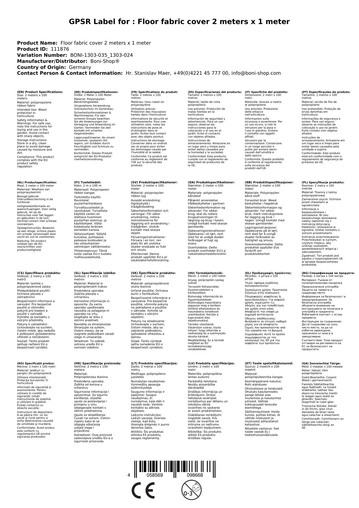 Tela Antihierbas Profesional 2m X 1m - Protección Total Para Tu Jardín