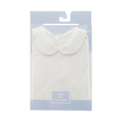 Body con cuello y manga corta beige Cambrass talla 3