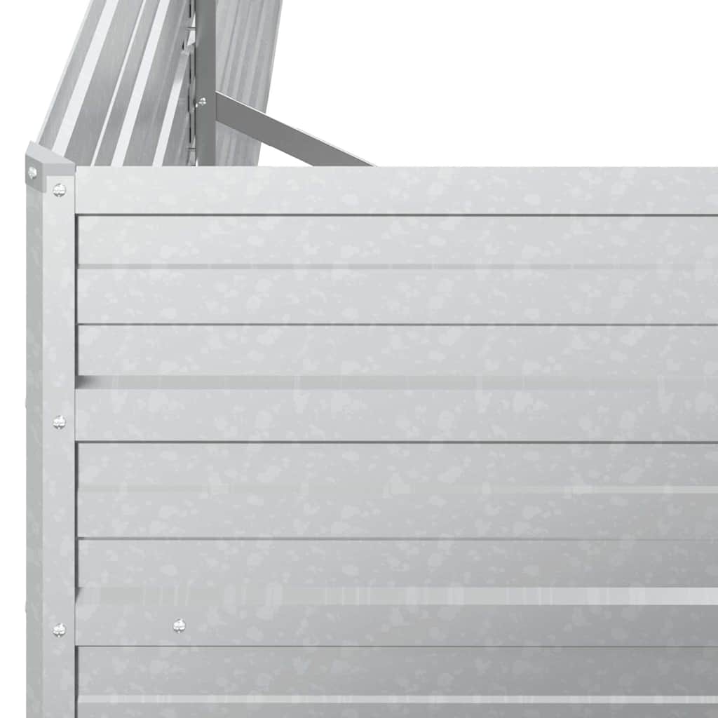 Arriate De Acero Galvanizado Plateado 400x80x77 Cm_5