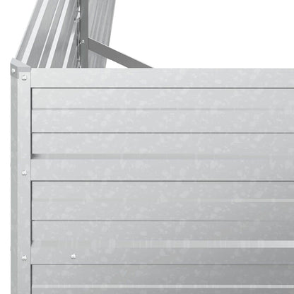Arriate De Acero Galvanizado Plateado 400x80x77 Cm_5