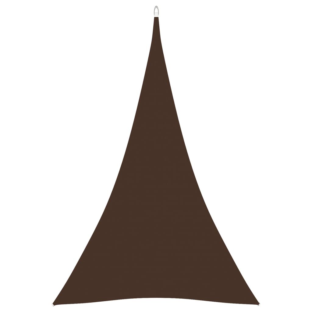 Vidaxl Toldo De Vela Triangular Tela Oxford Marrón 4x5x5 M_0