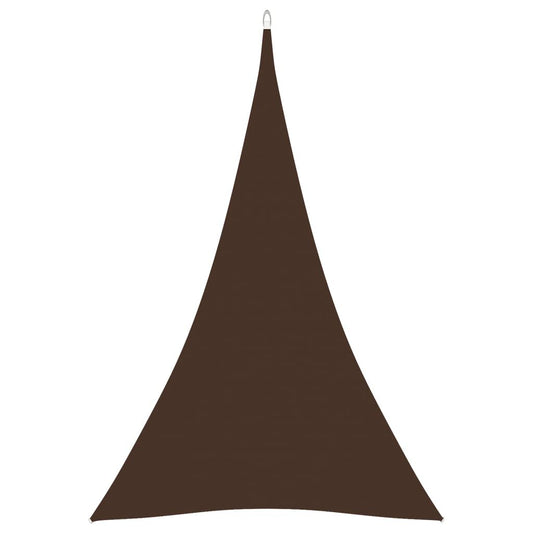 Vidaxl Toldo De Vela Triangular Tela Oxford Marrón 4x5x5 M_0