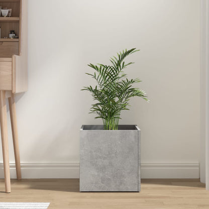 Jardinera De Madera De Ingeniería Gris Hormigón 40x40x40 Cm_2