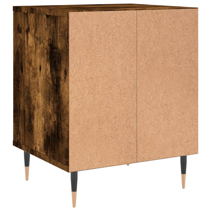 Mesita De Noche Madera De Ingeniería Roble Ahumado 40x35x50 Cm_4