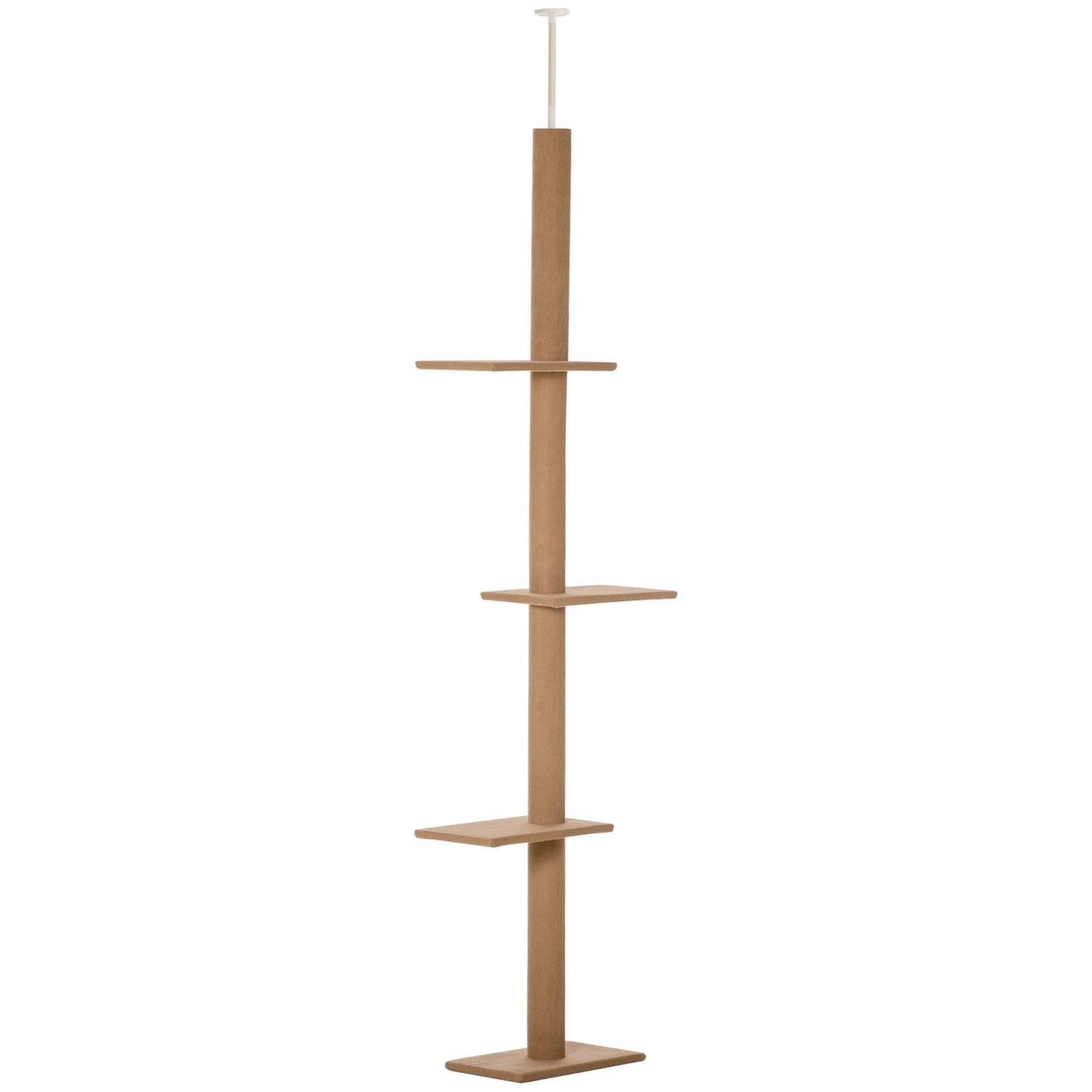 Pawhut Árbol Para Gatos Del Suelo Al Techo 43x27x228-260 Cm Con Altura Ajustable_0