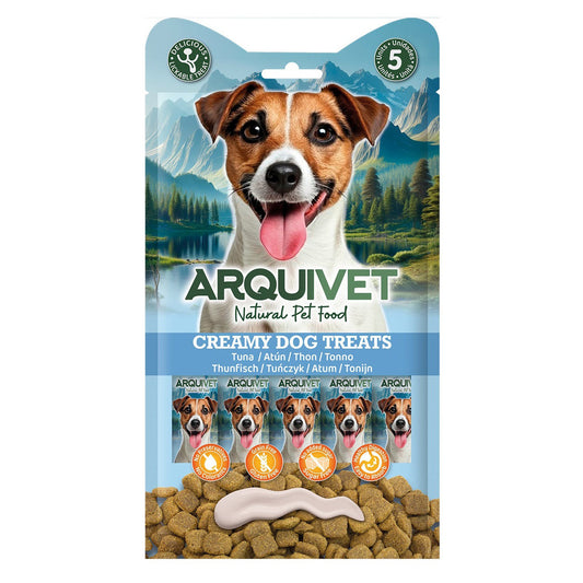 Snack líquido Creamy para Perro de Atún Arquivet (5 sobres de 15g)