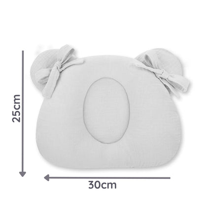 Almohada Cojin Plagiocefalia Bebés Muselina Grey_3