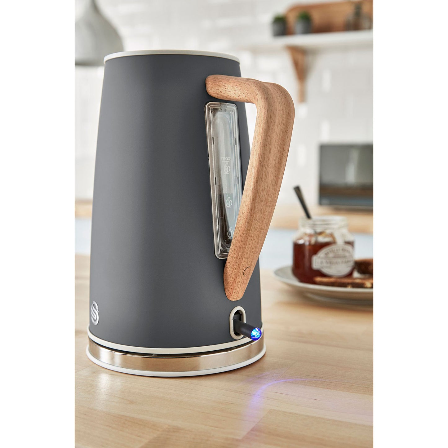 Swan Nordic Set Desayuno, Hervidor Agua 1,7 L, Tostadora Ranura Ancha 2 Rebanadas, Diseño, Stp2090gryneu, Gris 2200w_4