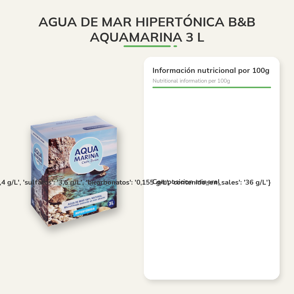 Información nutricional
