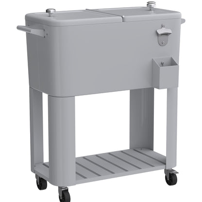 Outsunny Carrito Nevera De 76l Con Ruedas Estante Abrebotellas Asas Plateado_4