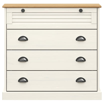 Cómoda Vigo Madera Maciza Pino Blanco 80x40x76 Cm_3