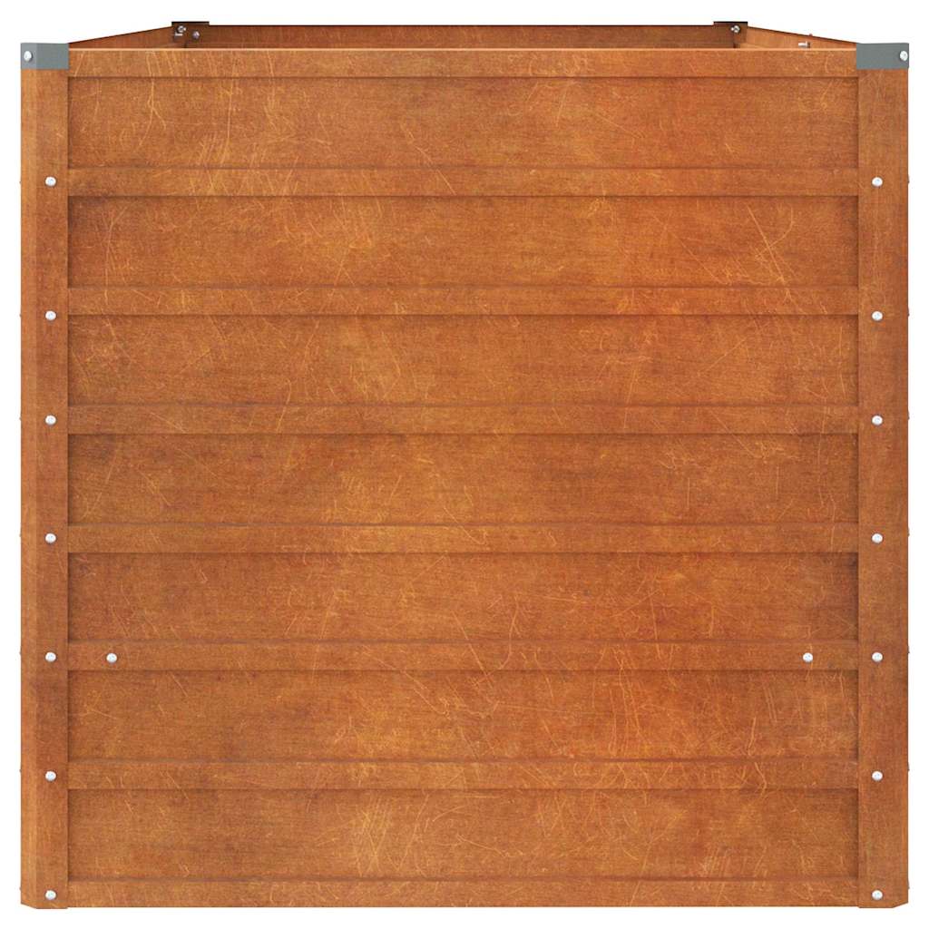 Arriate Oxidado De Acero Corten 160x80x77 Cm_4