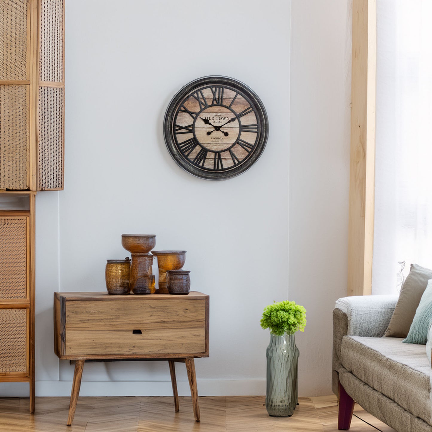 Wellhome Reloj Decorativo Relieve Plástico Ø49x5cm_3