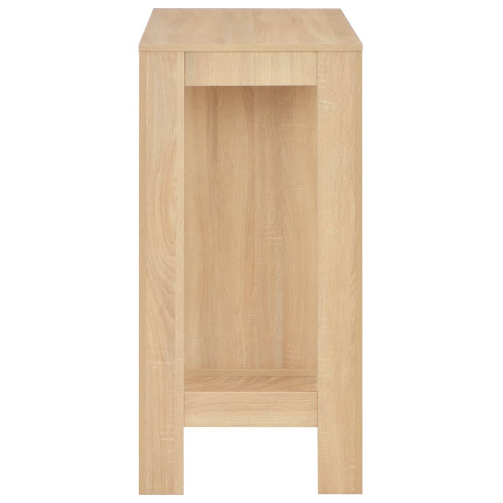 Mesa Alta De Cocina Con Estantería Color Roble 110x50x103 Cm_2