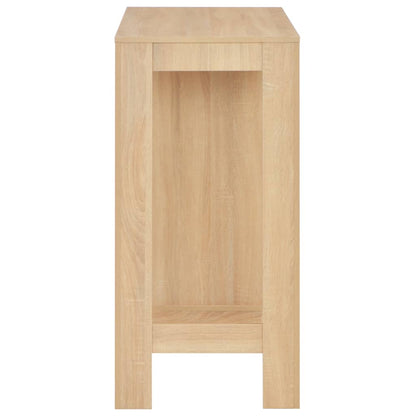 Mesa Alta De Cocina Con Estantería Color Roble 110x50x103 Cm_2