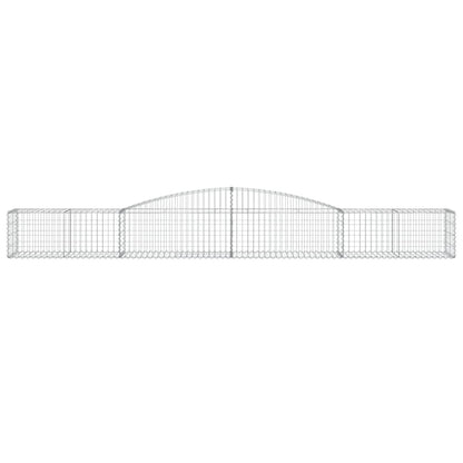 Cestas De Gaviones 15 Uds Forma De Arco Hierro 400x50x40/60 Cm_3